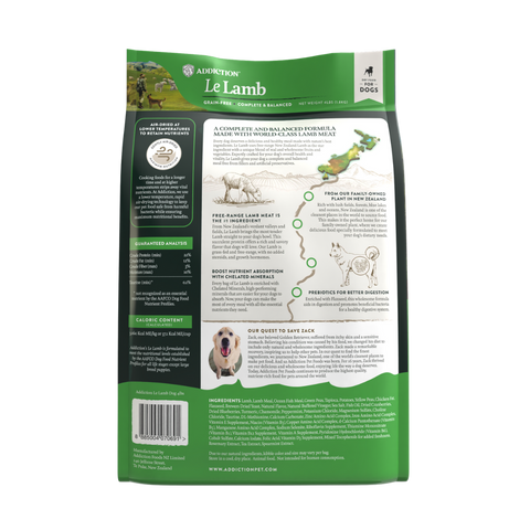 Le Lamb Dry Dog Food 1.8kg, 9kg