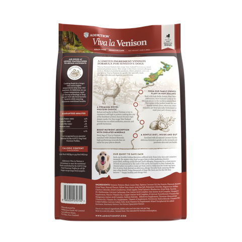 Viva La Venison Dry Dog Food 1.8kg, 9kg