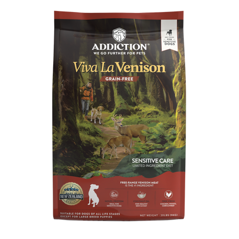 Viva La Venison Dry Dog Food 1.8kg, 9kg