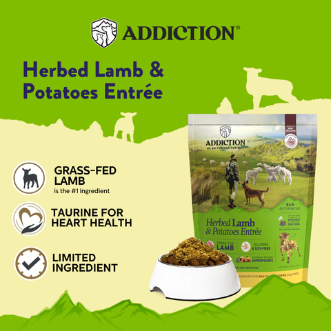 Herbed Lamb & Potatoes Air-Dried Dog Food 910g