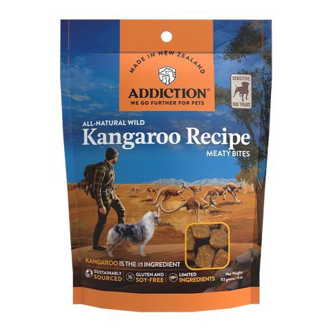 Kangaroo Meaty Bites - Hypoallergenic Dog Treats 113g